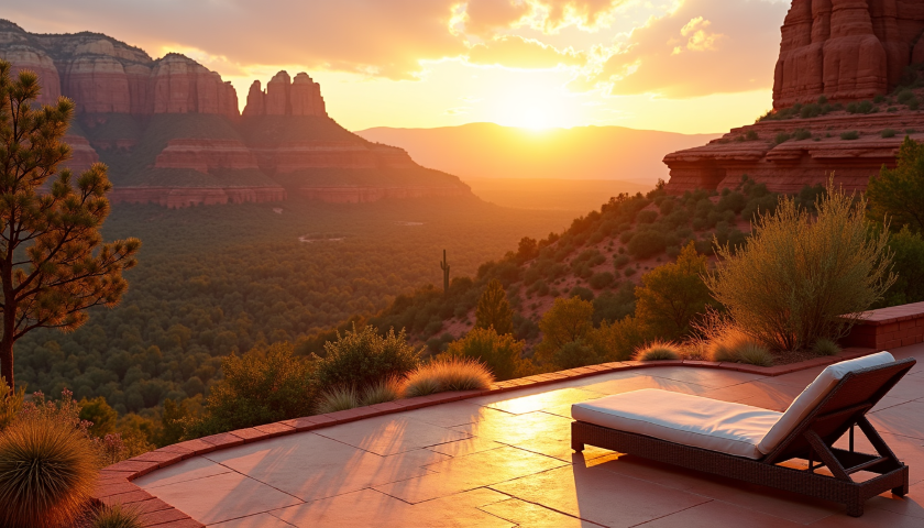 Sunset in sedona golden hour